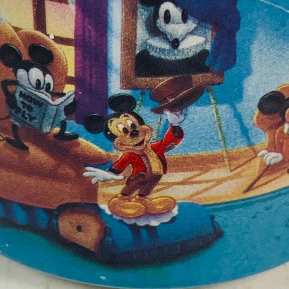 Disney Mickey Mouse Through The Years 12 oz Coffee Mug Vintage Retired Blue